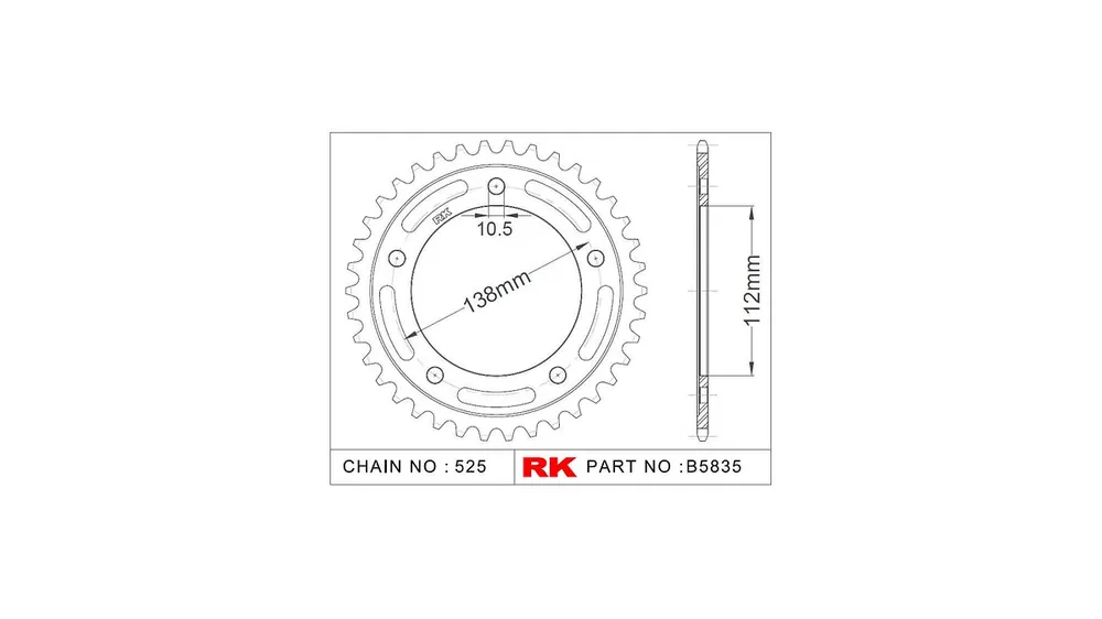 Nur Für Kurze Zeit RK Kettenrad 5835 41 Zähne