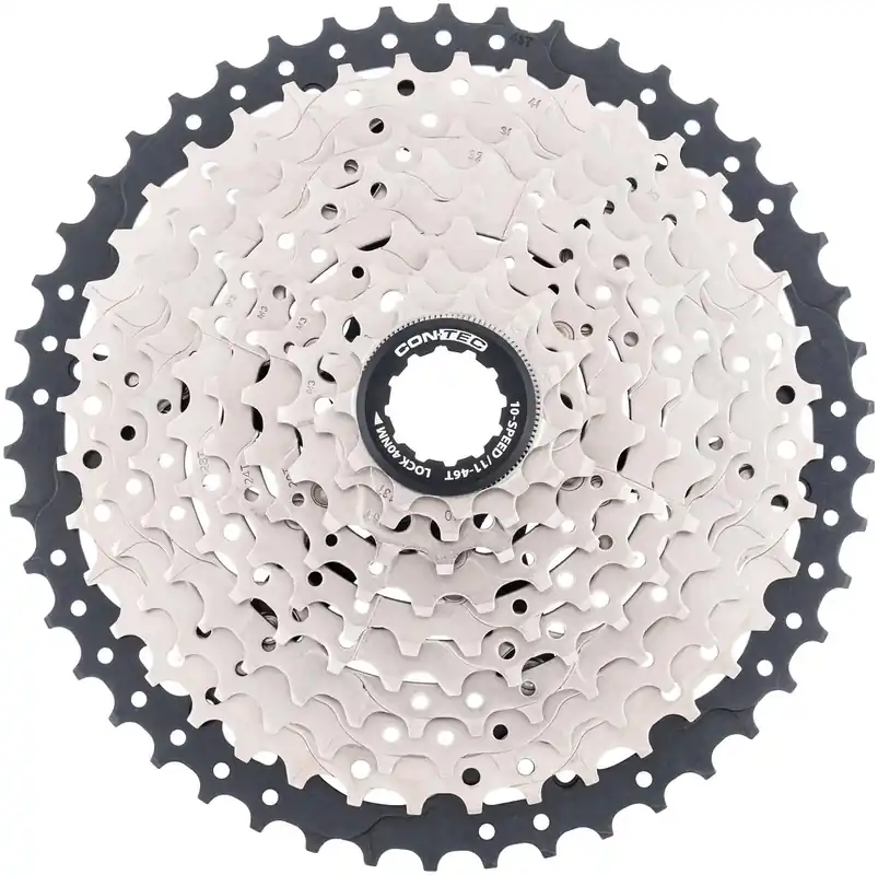 CONTEC Kassette Grad 10-fach silber/schwarz 11-13-15-18-21-24-28-34-40-46 Zähne, mit Top-Seller
