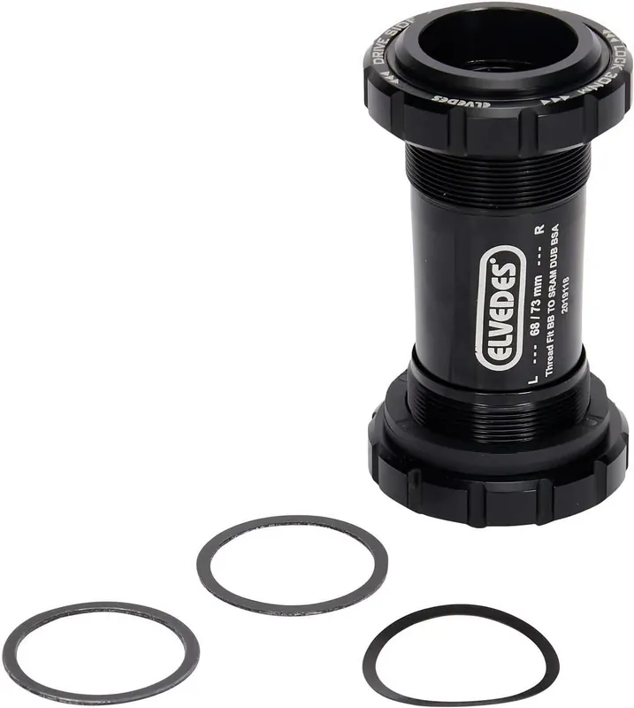 Neue Ware Elvedes Innenlager Thread Fit für 68-73 mm SRAM DUB schwarz