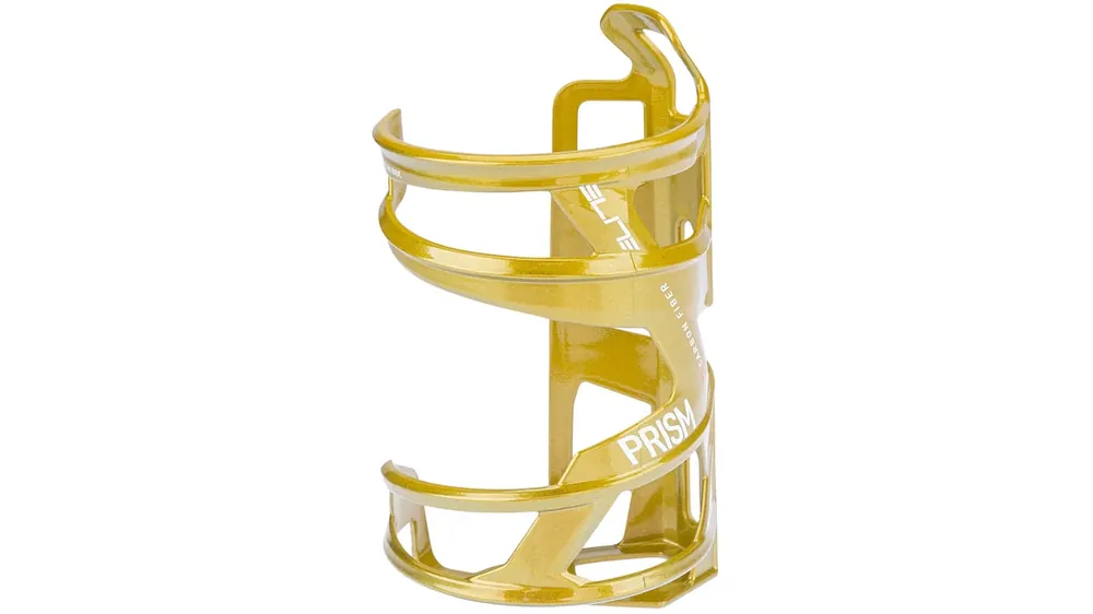 Ausverkauf Elite Trinkflaschenhalter Prism Carbon links gold