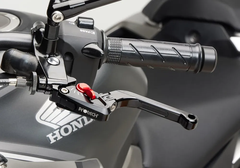 Günstig PROTECH Hebel Kupplungshebel Race Alu & Stahl Rot/Schwarz für DUCATI Monster 797, Scrambler Café Racer, Scrambler Desert Sled