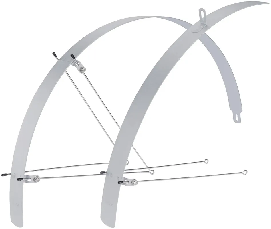 Garantierte Lieferung CONTEC Schutzblech-Set Flat Fender 28 Zoll silber 42 mm breit