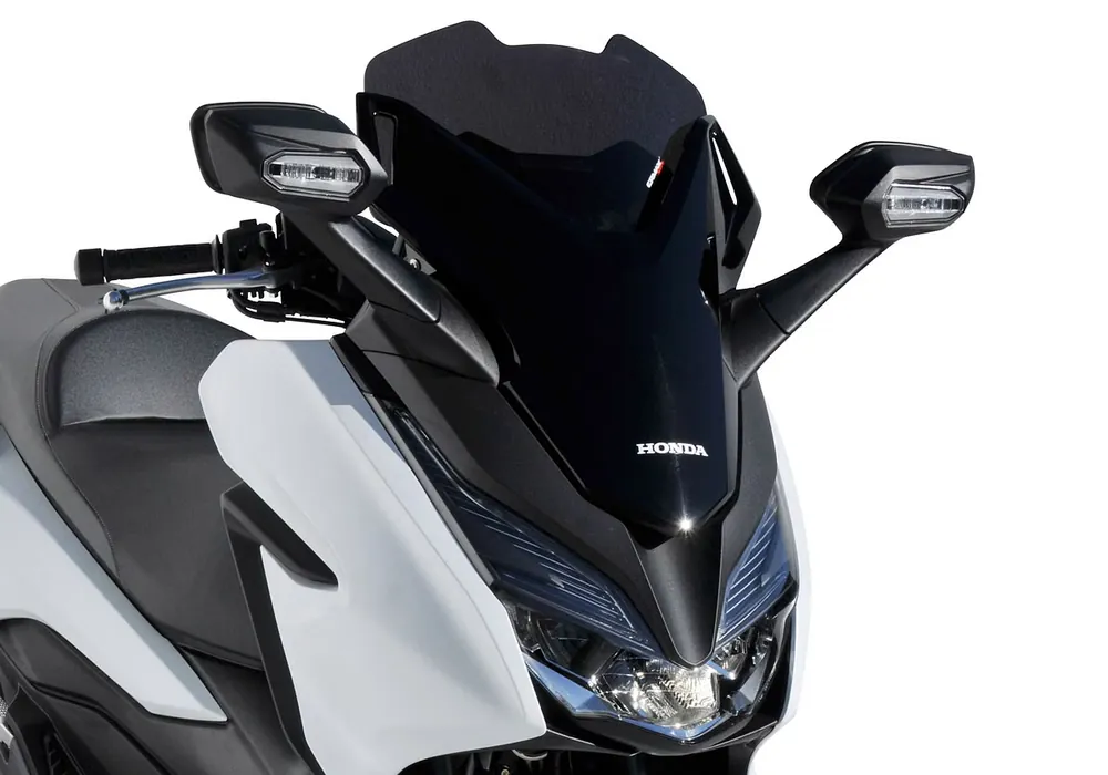 ERMAX Scooterscheibe Sport Acrylic durchsichtig Schwarz getönt für HONDA Forza 300 Geprüft