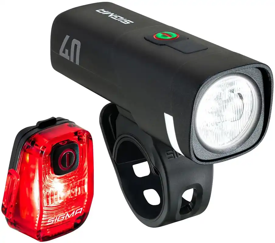 Jetzt Kaufen Sigma Sport Leuchten-Set Aura 40 / Hiro 10 Ride Safe To School