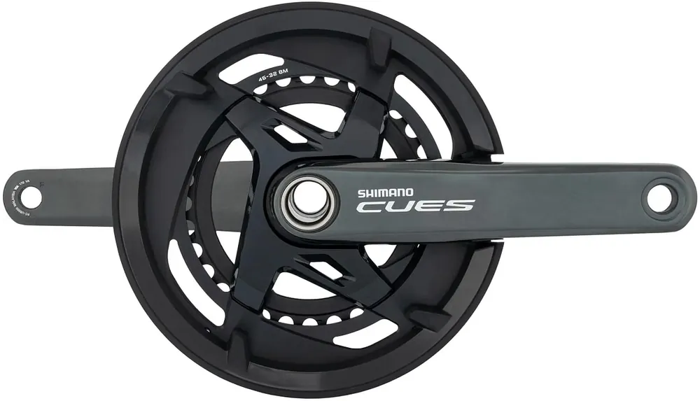 Shimano Kettenradgarnitur CUES FC-U8000-2 170 mm schwarz mit Kettenschutzring Saisonangebot