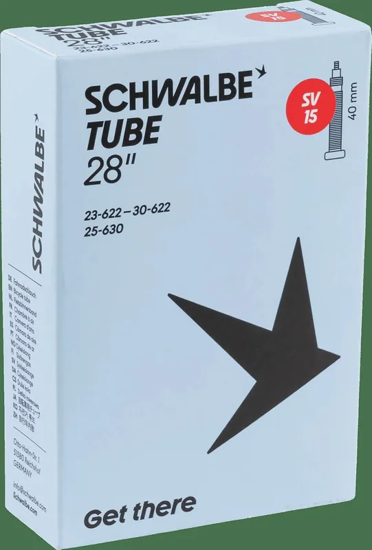 Schwalbe Schlauch 27/28 Zoll Nr. 15 Sclaverandventil 40 mm Schneller Versand