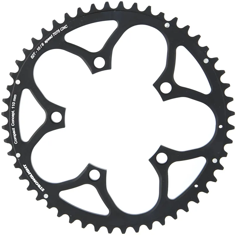 Top-Seller Stronglight Kettenblatt Zircal 7075 T6 52 Zähne schwarz