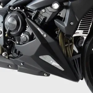 Billig BODYSTYLE Raceline Bugspoiler ABS Kunststoff schwarz-matt für TRIUMPH Street Triple, Street Triple R, Street Triple RS, Street Triple S