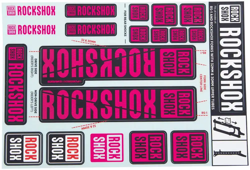 Saisonangebot RockShox Dekor Set Ø 30/32 mm violett