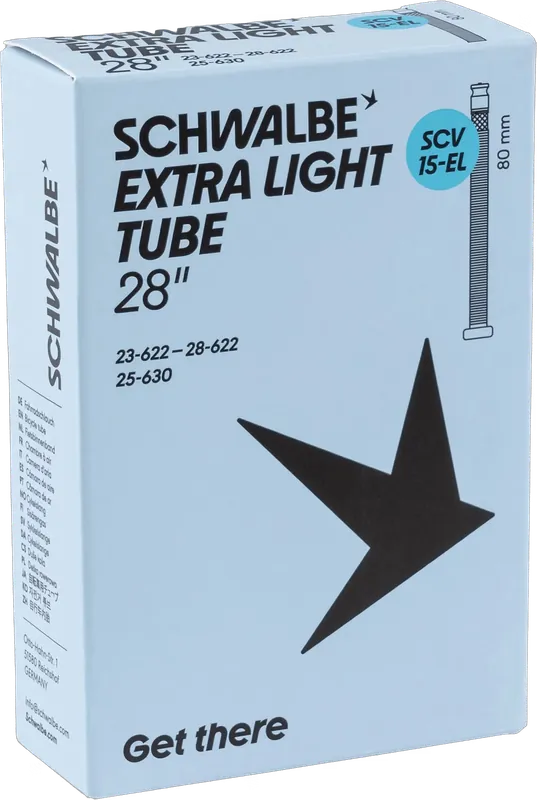 Must-Have Schwalbe Schlauch Nr. 15-EL Extralight 28 Zoll Clik Valve (SCV), 80 mm