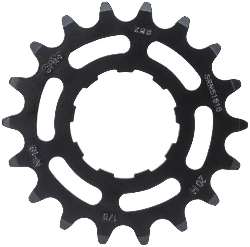 KMC Steck-Zahnkranz 18 Zähne 1/2 x 1/8" CrMo für Enviolo schwarz Neuheit