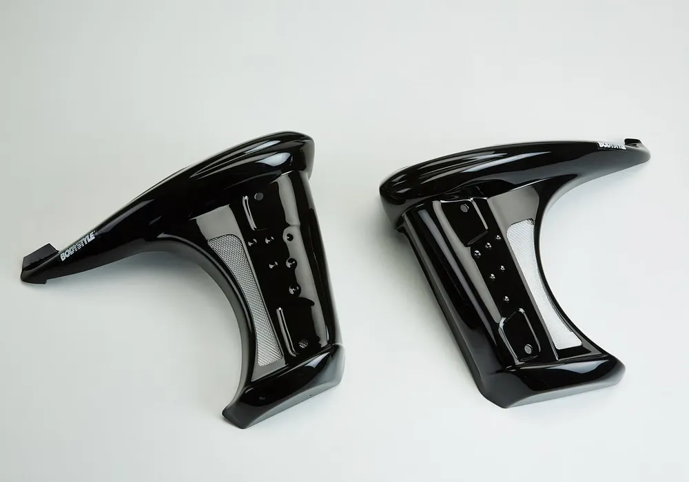 Knallerangebot BODYSTYLE Sportsline Kühlerseitenverkleidung ABS Kunststoff schwarz für KAWASAKI Z750