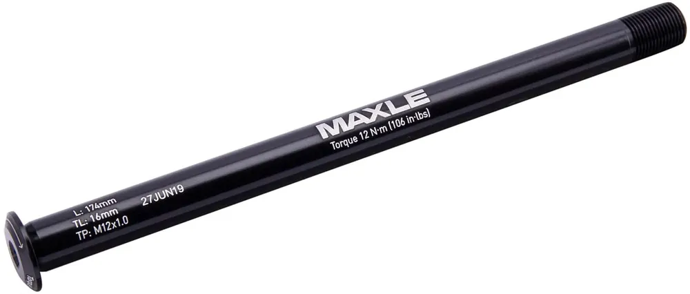 Schnäppchen RockShox Hinterradsteckachse Rear Maxle Stealth 12 x 148 mm schwarz 174 lang, 1 Gewindesteigung, 16 Gewindel