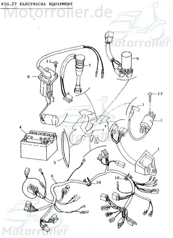 Top-Angebot Adly Air Tec 1 50 AC Kabelband Kabelbinder Roller Kabelschelle HerChee 50ccm 2Takt 50cc 2T Kabelbefestigung