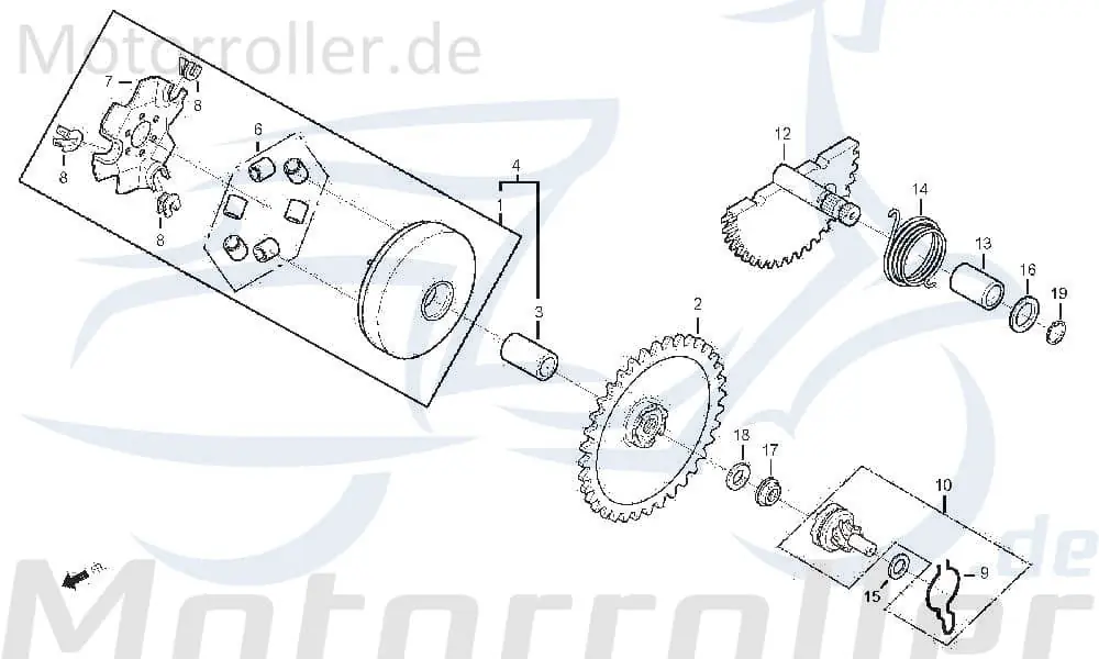 Super-Preis Führung Reglerplatte 1E40QMB Daelim Tapo 50 50ccm 2Takt Scooter E-Five 50 Ersatzteil Service Inpektion Direktimport