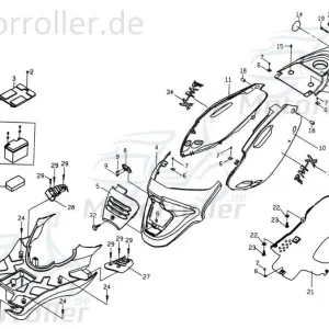 PGO PMX 110 Sitzbankverkleidung 110ccm 2Takt P26253014L0 Sitzverkleidung Mittelverkleidung Sitz-Verkleidung Sitzbank-Verkleidung Sonderangebot
