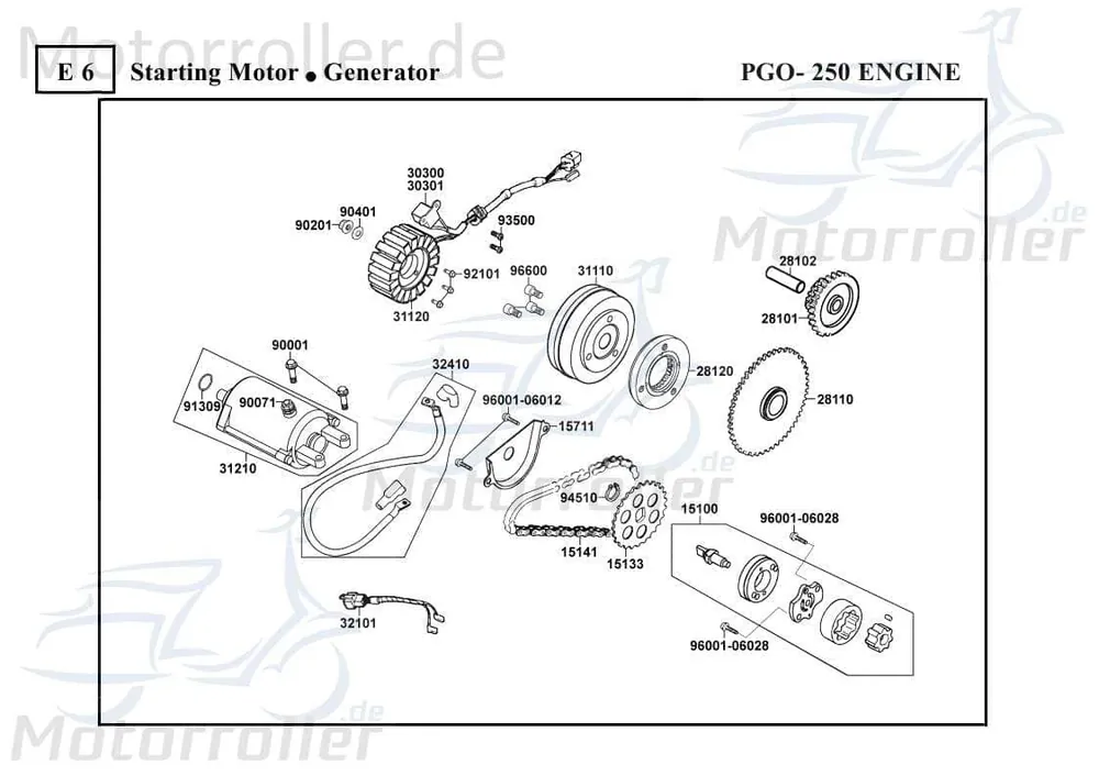 Super-Preis PGO Bugrider 150 Lichtmaschine 150ccm 4Takt 31120-KHE7-90A.3 Stator ohne Polrad Ankerplatte Anker-Platte Stromerzeuger Strom-Generator