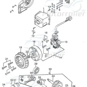 Sale PGO Zylinderverkleidung 110ccm-2Takt PMX 110 Zylinderhaube P0042100000 Zylinder-Abdeckung Kühlhaube Zylinder-Verkleidung Zylinderdeckel