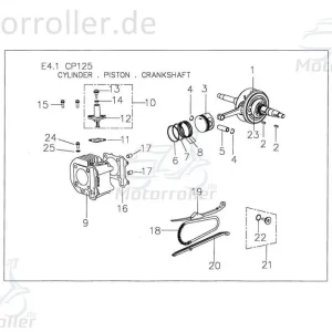 Abverkauf Kurbelwelle komplett Kurbel-Welle C1066502000