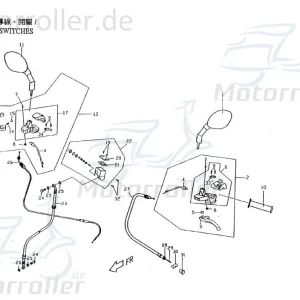 Abverkauf PGO Bremsschlauch T-Rex 50 Bremsleitung Roller 50ccm 2Takt Hydraulikschlauch Hydraulik-Schlauch Hochdruckleitung Hydraulikleitung