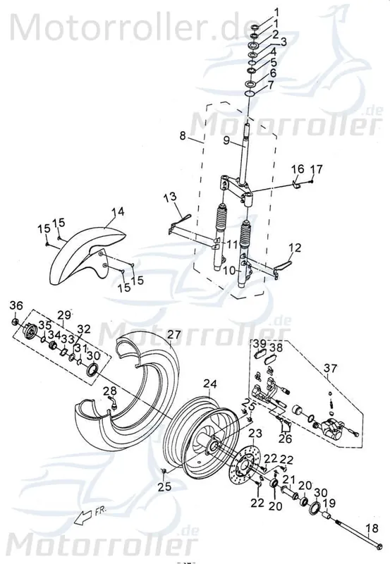 Bestseller Bremssattel vorn Bremszange PGO C1403300000