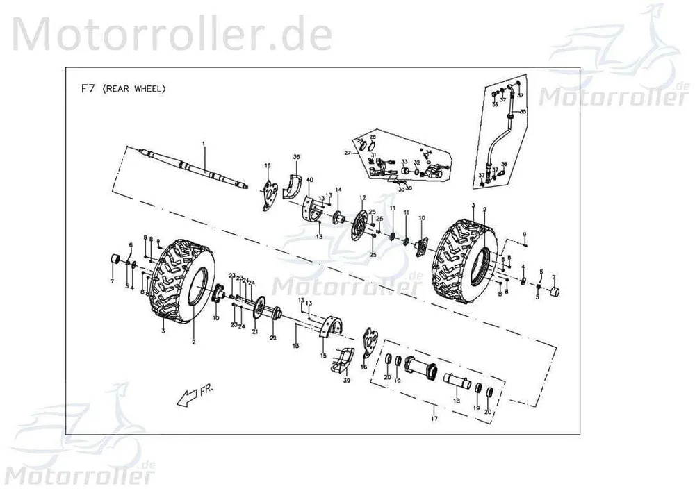 Hinterachse X2407400000 von PGO Direkt Vom Hersteller