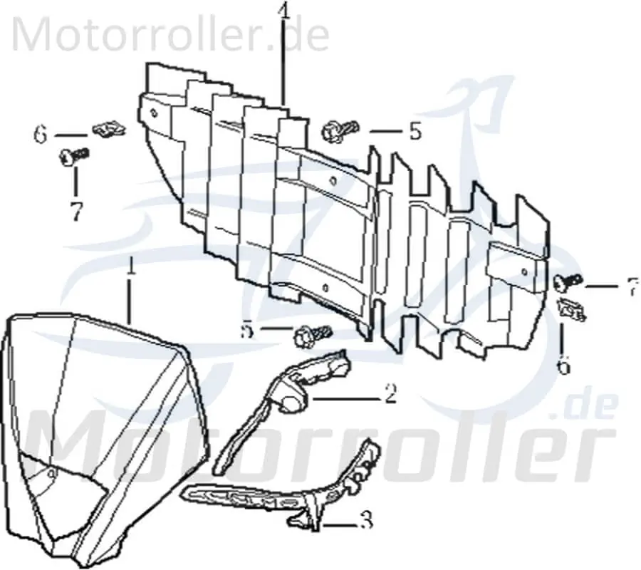 Preisknaller Kühlergrill Motorroller 50ccm 2Takt Kreidler Rex 733474