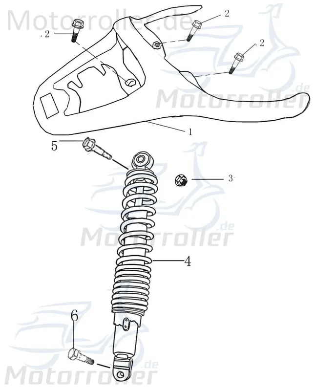 Neue Ware Federbein hinten von AGM-MOTORS Stoßdämpfer 1100204-6