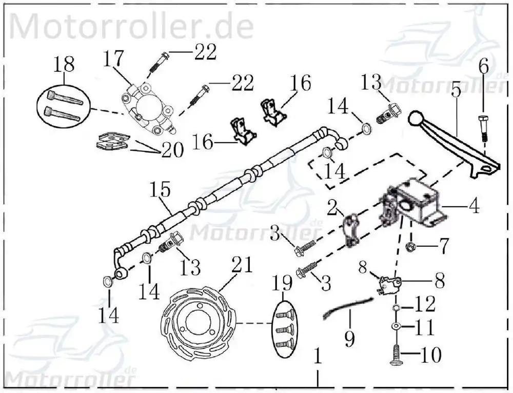 Saisonangebot Bremsschlauch Kreidler Florett RS 50 DD Motorrad 2100206-10 Hydraulikschlauch Hydraulik-Schlauch Hochdruckleitung Hydraulikleitung