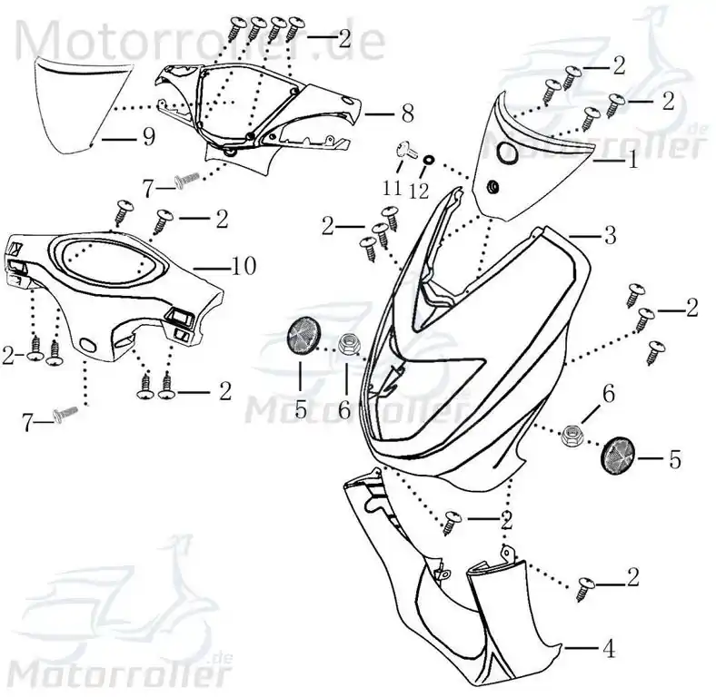 Saisonangebot Lenkerverkleidung blau Unser Norden AGM-MOTORS )