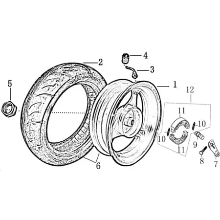 Rollerreifen 110/70-12 Qingqi QM125T-10AB Scooter 1040502-11 Scooterreifen Sommerreifen Motorrollerreifen Mokick Jonway RMC-G 50 Moped Sichere Zahlung