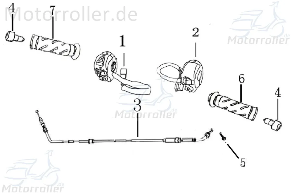 Solange Der Vorrat Reicht Rex Hiker 50 City DD Gaszug 1680mm 95mm 50ccm 2Takt 706888 Seilzug Bautenzug Gasseilzug Bauten-Zug Bowden-Zug Gas-Zug Seil-Zug Scooter