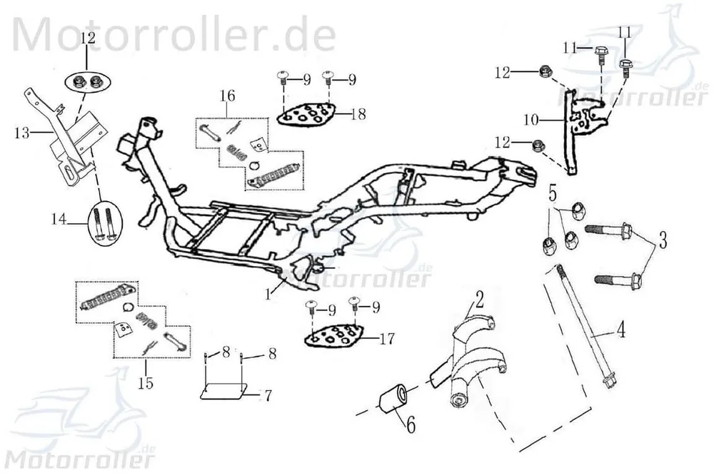 Kreidler Hiker 50 DD Rahmen Gestell 50ccm 2Takt 1030201-6 Metallrahmen Fahrgestell Rahmenteil Grundgerüst Fahrzeugrahmen 50ccm-2Takt Ausverkauf