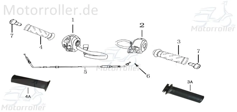 Preisknaller Jonway Galactica Gaszug Bowdenzug 50ccm 2Takt 1080202-5 Seilzug Bautenzug Gasseilzug Bauten-Zug Bowden-Zug Gas-Zug Seil-Zug Scooter
