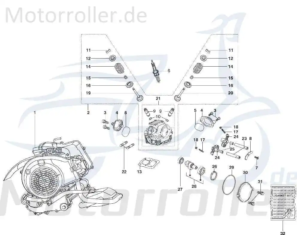 Neuheit Kreidler STAR Deluxe 4S 125 Nockenwelle 125ccm 4Takt 720034 Kipphebelwelle Nocken-Welle Steuerwelle Qualitäts-Nockenwelle Steuer-Welle