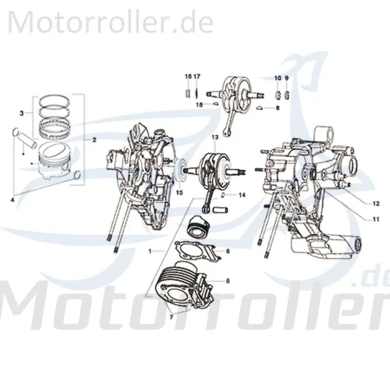 Kreidler STAR Deluxe 4S 125 Kurbelwelle 125ccm 4Takt SF513-0027 Motorwelle Kolbenantriebswelle Crankshaft Kurbel-Welle Motor-Welle LML Sofort Bestellen