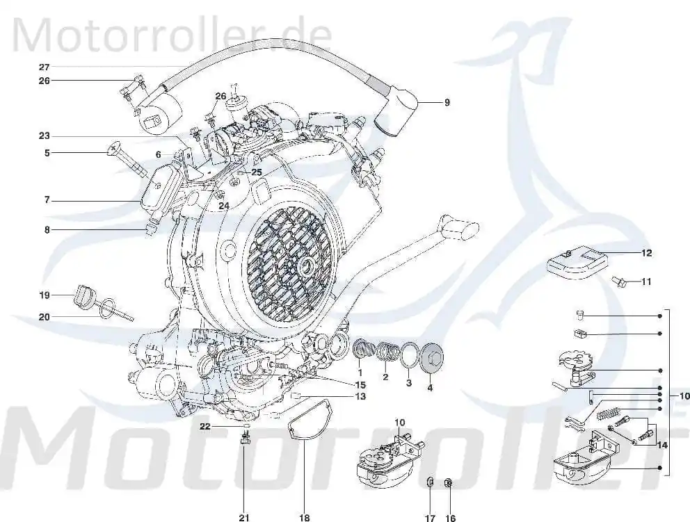 Heißes Angebot Kreidler STAR Deluxe 4S 125 Gummitülle 125ccm 4Takt SF584-2274 Gummiaufnahmestutzen 125ccm-4Takt Scooter LML Ersatzteil Service