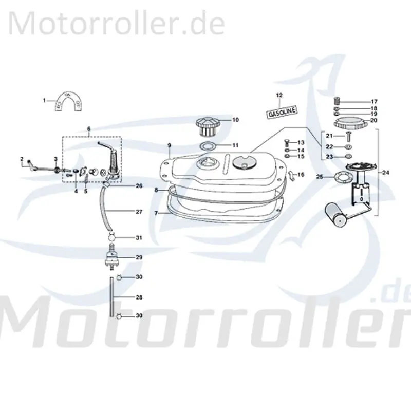 Preiswert Benzinhahn Tank Motorroller Kreidler Rex 720133
