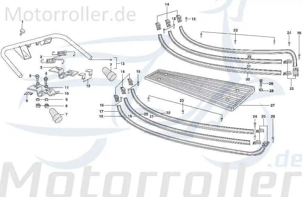 Neu Halter links Befestigung Rex 720123