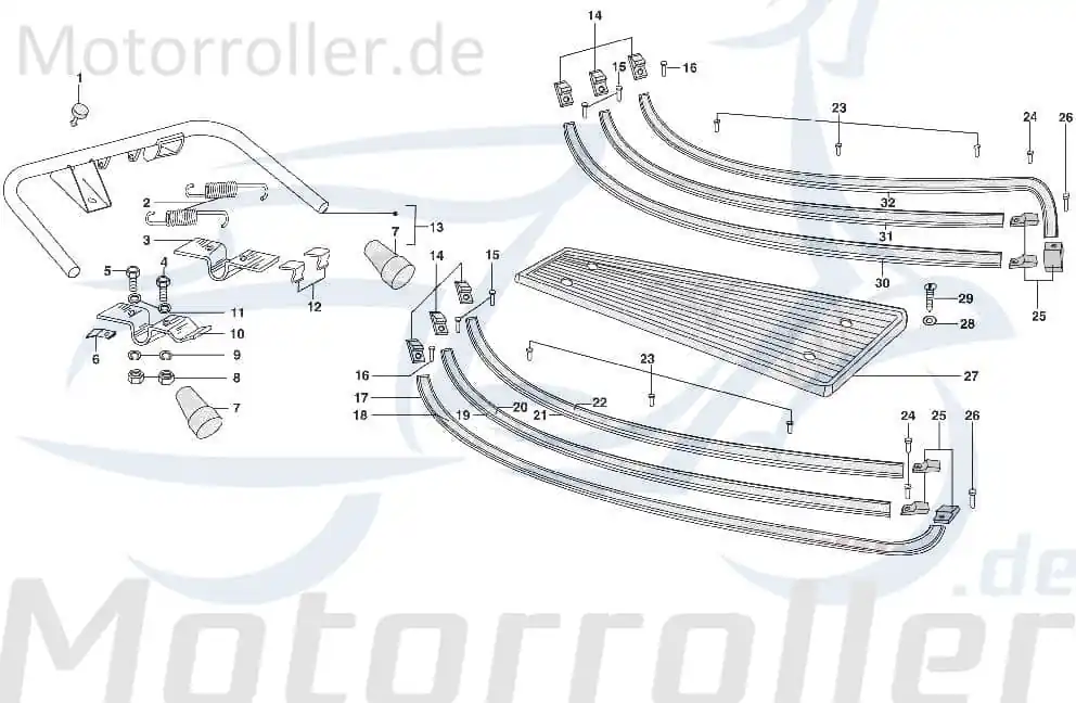 Halter rechts Halteblech SF524-1822 Echt