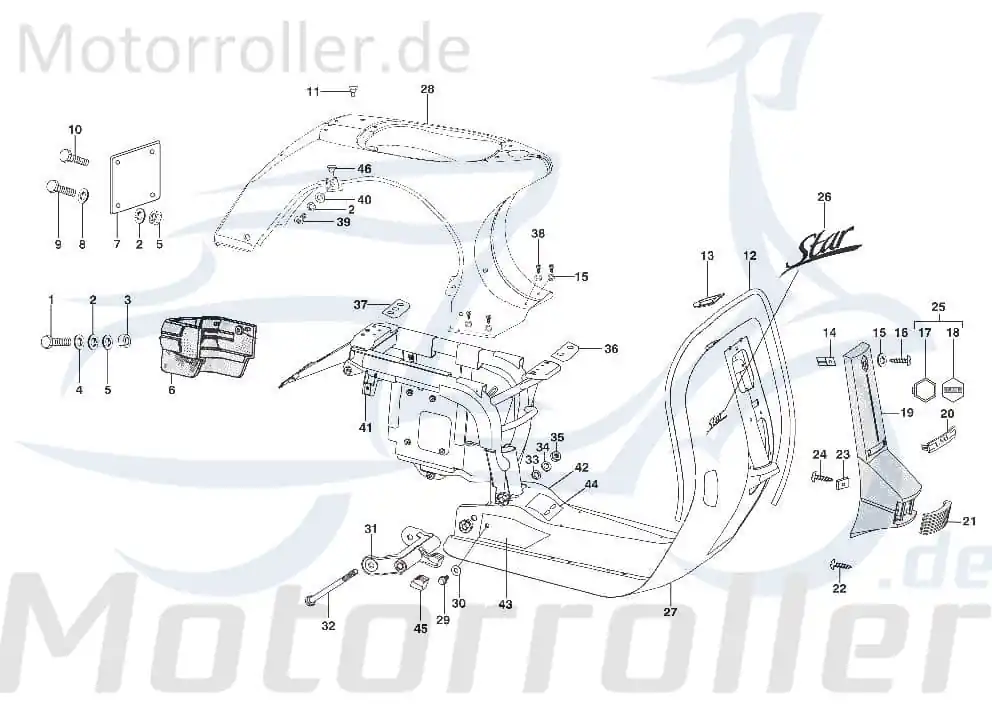 Finale Aktion Kreidler STAR Deluxe 4S 125 Motorhalter 125ccm 4Takt SF523-0668 Motorträger Achse Motorhalterung Motor-Halter Motor-Halterung Scooter