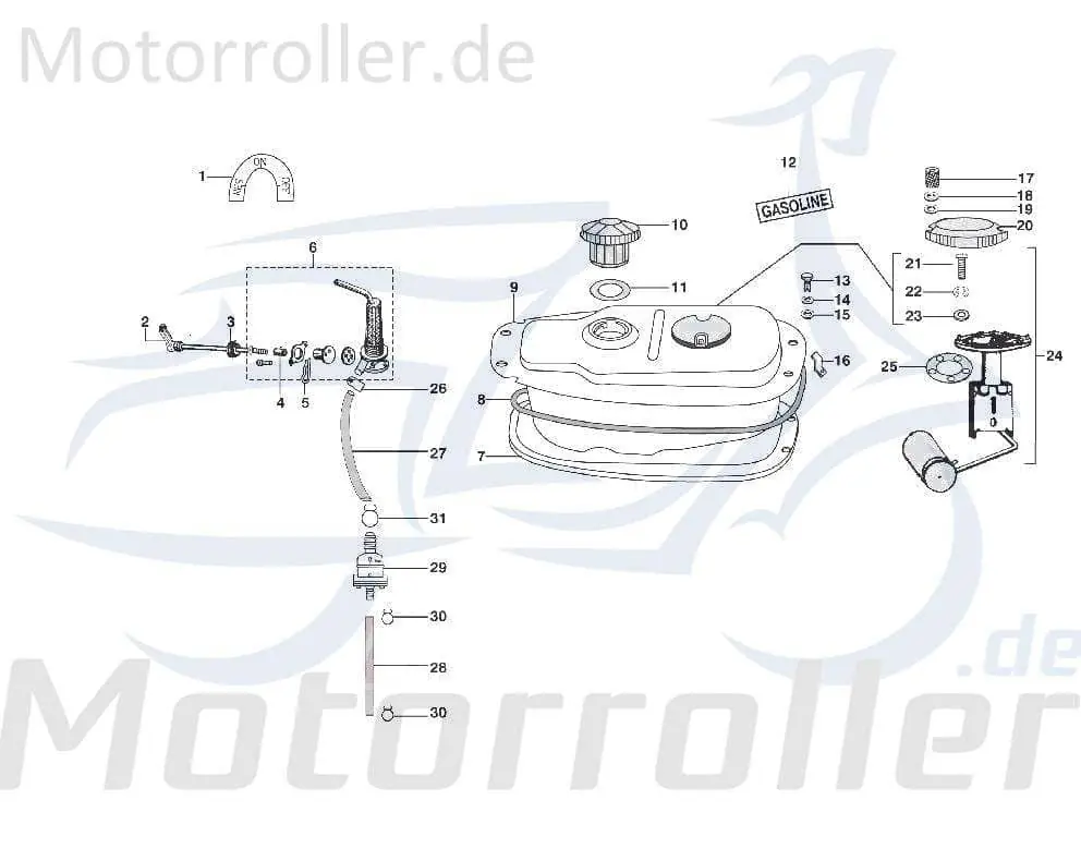 Sofort Bestellen Schlauch 125ccm 4Takt Kreidler STAR Deluxe 4S 125 SF524-0707 Gummischlauch Leitung Zuleitung Plastikschlauch Ableitung 125ccm-4Takt