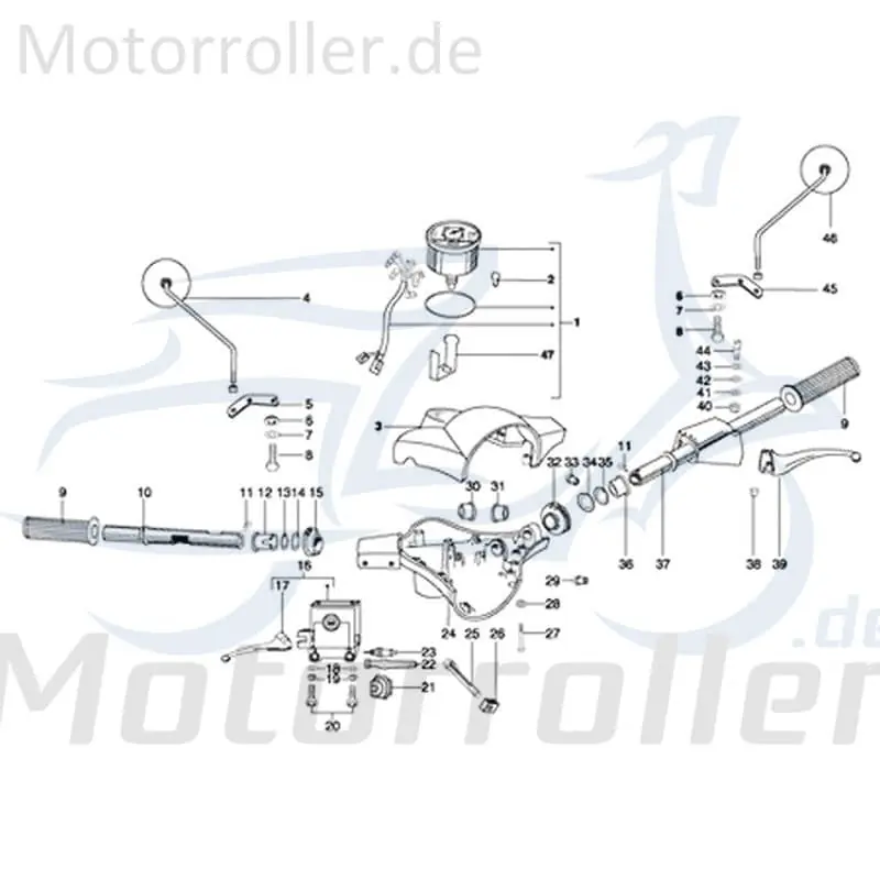 Nur Für Kurze Zeit Griff schwarz von AGM-MOTORS Lenkergriff SF544-1956