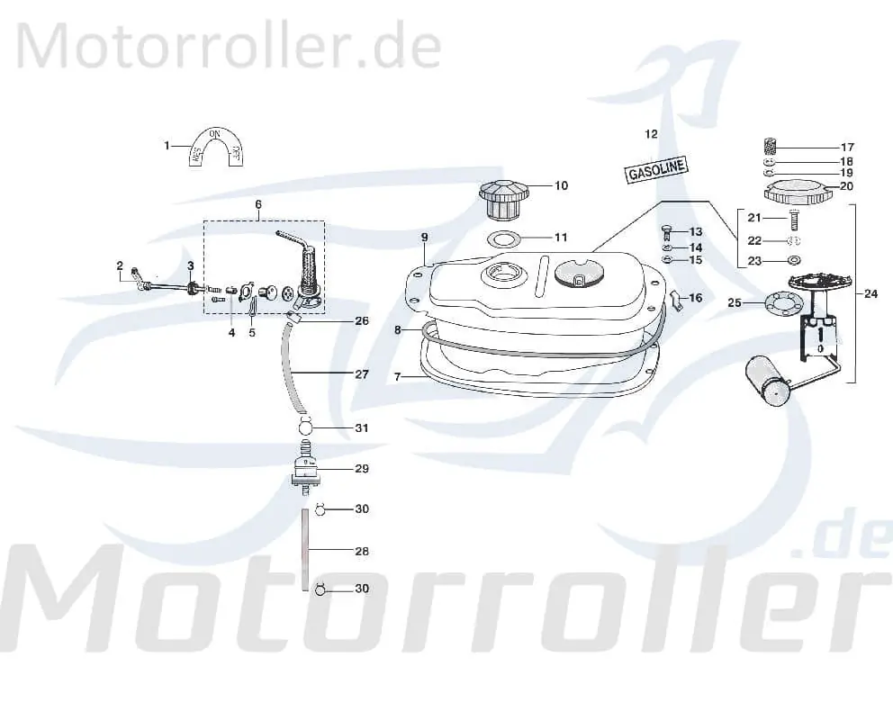Schlauchstück 125ccm 4Takt Kreidler Scooter Roller SF524-1868 125ccm-4Takt STAR Deluxe 4S 125 STAR Deluxe 4S 200 Moped Ersatzteil Heißes Angebot