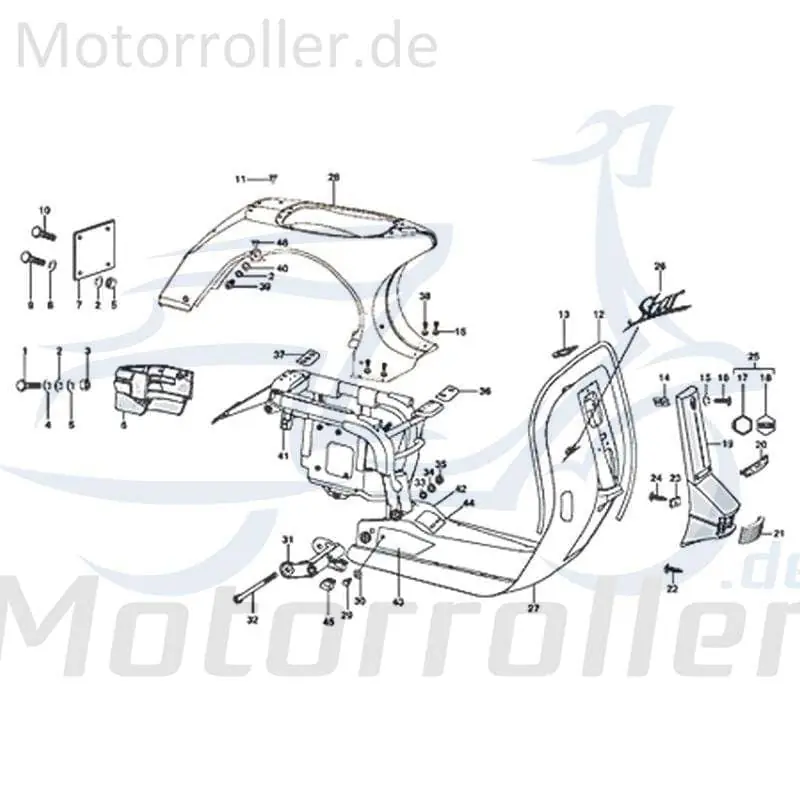 Zierleiste Motorroller 125ccm 4Takt Kreidler Rex 720163 Neu Im Sortiment