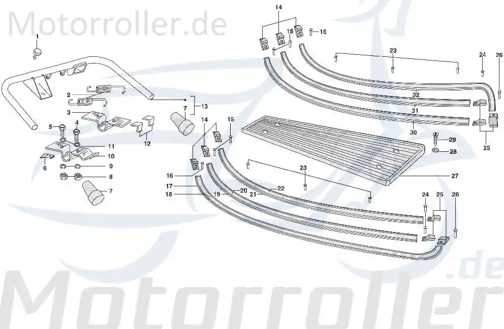 Kleberstreifen Hauptständer Motorroller SF524-1889 Günstig