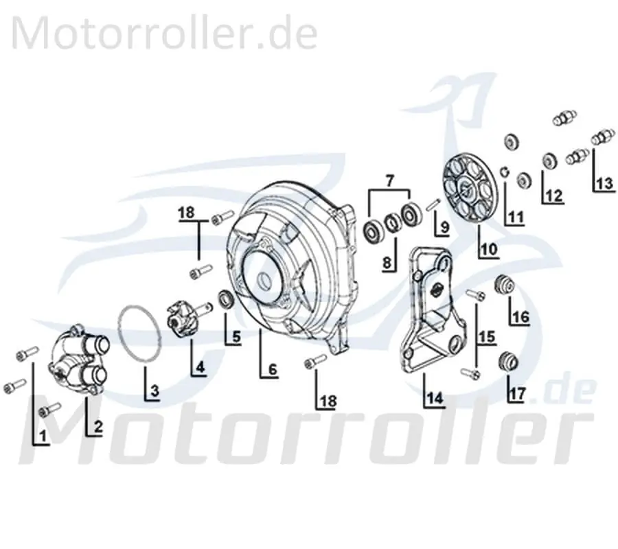Aktuell Kreidler Galactica 3.0 LC 50 DD Deckel 50ccm 2Takt 14131-ES5B-9000 Kappe Verkleidung Schutz Blende Abdeckung Haube Abdeckhaube Scooter