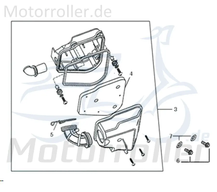 Kreidler Galactica 3.0 LC 50 DD Luftfiltereinsatz 50ccm 2Takt 17211-ABA9-9000 Luft-Filter Luftfiltermatte Luftfilter-Einsatz Scooter Abverkauf