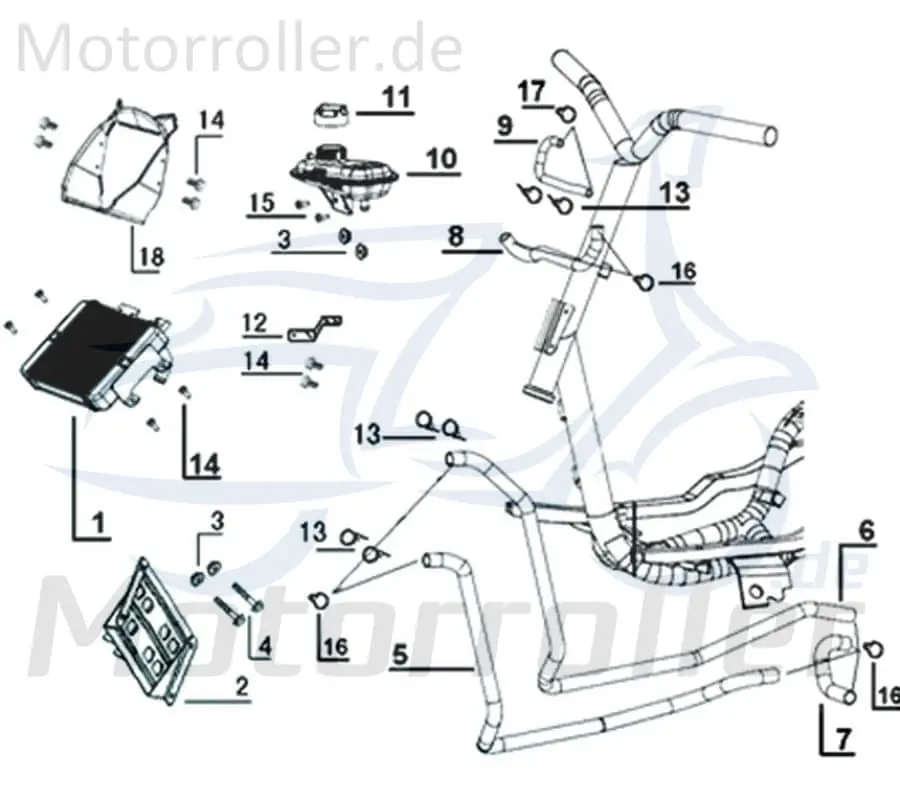 Kreidler Galactica 3.0 LC 50 Kühlwasserschlauch 5 741469 Kühlerschlauch Schlauch Leitung Kühlflüssigkeit Markenprodukt