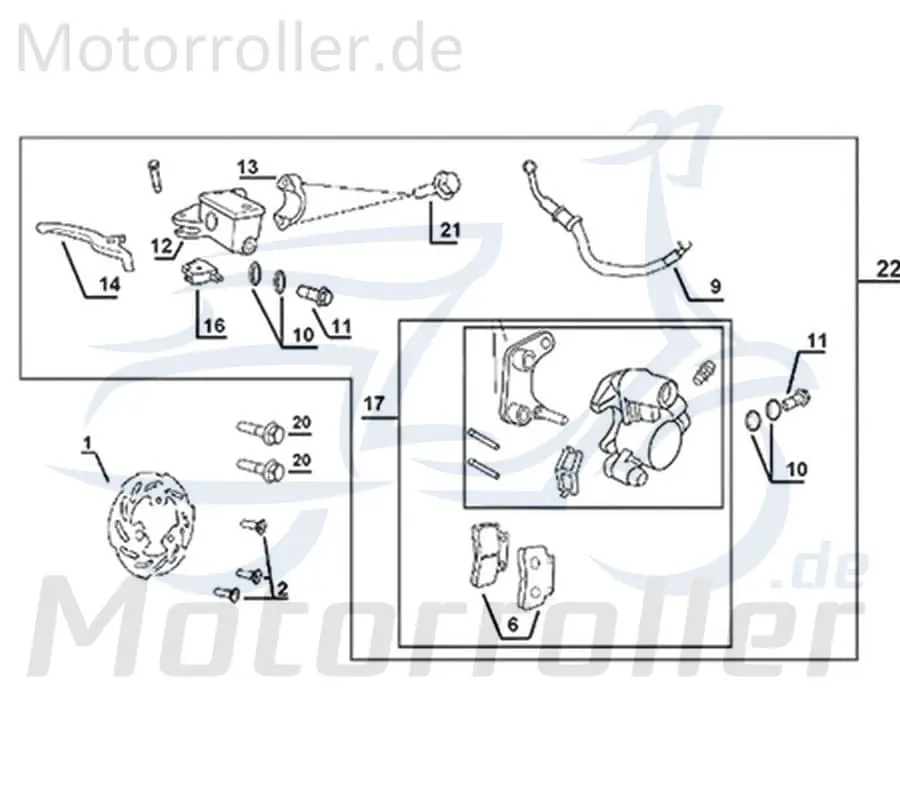 Aktuell Kreidler Galactica 3.0 LC 50 DD Bremsschlauch Bremsleitung 741507 Hydraulikschlauch Vorderradbremse Original Ersatzteil